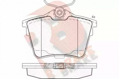 R BRAKE rb1658 -  Комплект тормозных колодок, дисковый тормоз